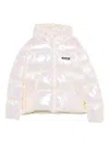 Palm Angels Iridescent-effect Puffer Jacket In Neutral