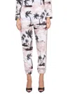 Palm Angels Island Print Elastic Waistband Trousers