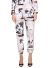 Palm Angels Island Print Elastic Waistband Trousers