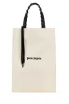 Palm Angels Ivory Canvas Shopping Bag