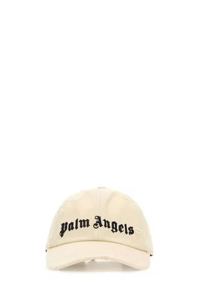 Palm Angels Ivory Cotton Baseball Cap In 0310