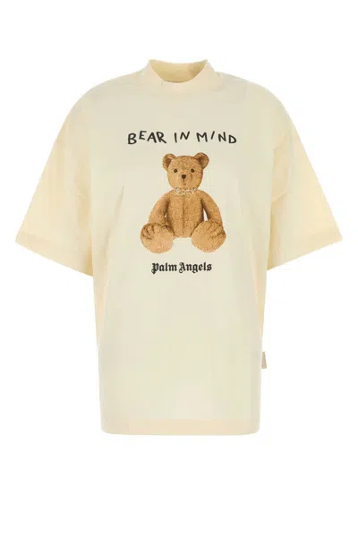 Palm Angels Ivory Cotton Oversize T-shirt In White