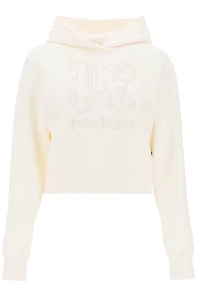 PALM ANGELS PALM ANGELS IVORY COTTON SWEATSHIRT