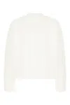 Palm Angels Ivory Cotton Sweatshirt In White