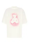 Palm Angels Ivory Cotton T-shirt In White