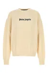 Palm Angels Logo Crew-neck Sweater With Ribbed Knit In 0310