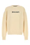 Palm Angels Ivory Stretch Wool Blend Sweater