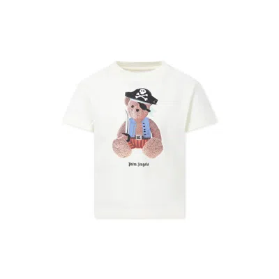 Palm Angels Bear T-shirt In Ivory