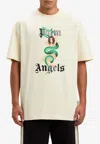 Palm Angels Sand Oversize Cotton T-shirt In Ivory