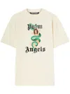 Palm Angels Sand Oversize Cotton T-shirt In 0b10 Ivory Black