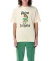 Palm Angels Sand Oversize Cotton T-shirt In Beige
