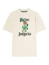 Palm Angels Sand Oversize Cotton T-shirt In Negro