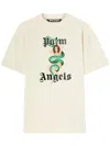 Palm Angels Sand Oversize Cotton T-shirt In Neutrals