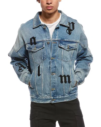 Palm Angels Jacket In Blue