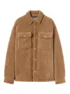 Palm Angels Camel Bear In Mind Overshirt In Brown