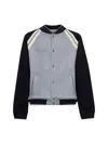 Palm Angels Front Button Closure Light Grey Sweater With Raglan Sleeves And Logo Detail In Gray