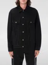 Palm Angels Men's Monogram Denim Jacket In Black