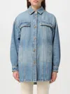 Palm Angels Jacket  Woman Color Blue In Blue