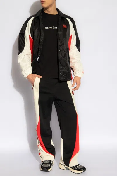 Palm Angels Jacket With Logo In Black