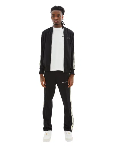Palm Angels Jacket With Stripes In Black