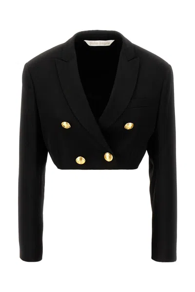 PALM ANGELS PALM ANGELS DOUBLE-BREASTED WOOL BLAZER