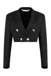 Palm Angels Double-breasted Wool Blazer In Multicolor