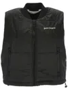 Palm Angels Quilted Nylon Down Vest In Black Off