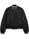 Palm Angels Curved Logo Bomber In Black-pi