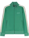 Palm Angels Track Jacket In Green-colored Technical Fabric In Green