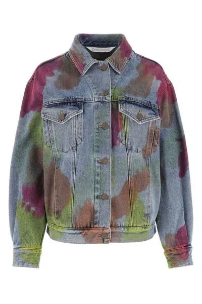 Palm Angels Jackets In Lightbluemulti