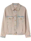 Palm Angels Overdye-wash Denim Jacket In Pink Pink