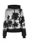 Palm Angels Black Printed Polyester Palm Ski Jacket In Printed
