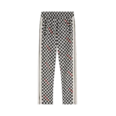 Pre-owned Palm Angels Jacquard Damier Classic Track Pants 'black/red'
