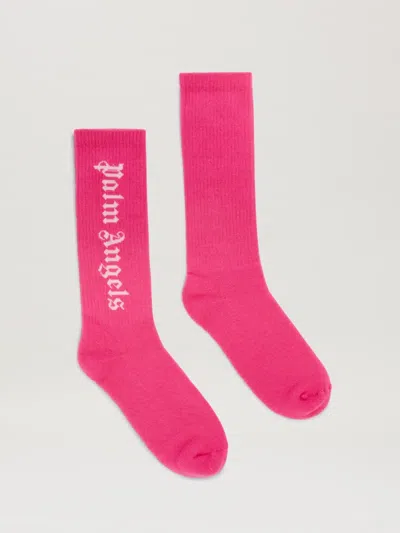 Palm Angels Jacquared Logo High Socks