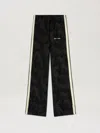 Palm Angels Jacquared Palms Track Pants In 1003 Black - Off White