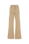 Palm Angels Neutral Bull Cargo Jeans In Brown