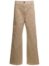 Palm Angels Gd Bull Cargo Pants In Beige