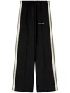 Palm Angels Track Pants With Elastic Waistband And Side Stripes In Black