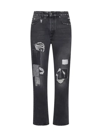 Palm Angels Jeans In Black Off White