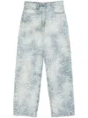 Palm Angels Belt-loop Jeans In Blue