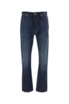 Palm Angels Belt Loops Faded Denim Trousers In Blue