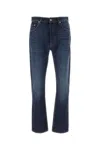 Palm Angels Belt Loops Faded Denim Trousers In Blue