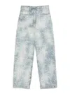 Palm Angels Light Blue Jeans With A Pattern In Blue