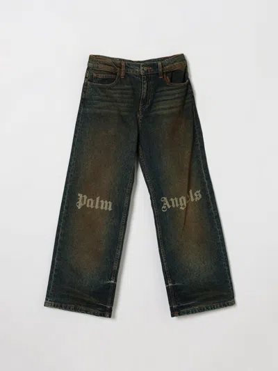 Palm Angels Jeans Kids Color Blue