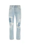 Palm Angels Ripped Straight-leg Jeans In Lightblue