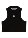 Palm Angels Pa Monogram Top In Negro
