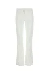 Palm Angels Women White Denim Jeans In White