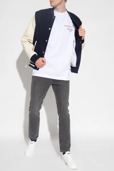 Palm Angels Jeans With Logo In Grey