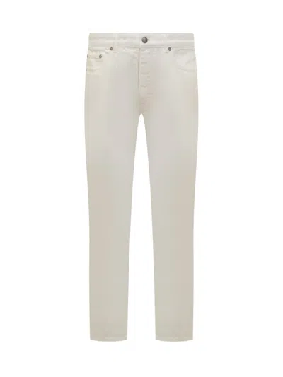 Palm Angels Pa Monogram Jeans In White