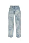 Palm Angels Belt-loop Jeans In Blue
